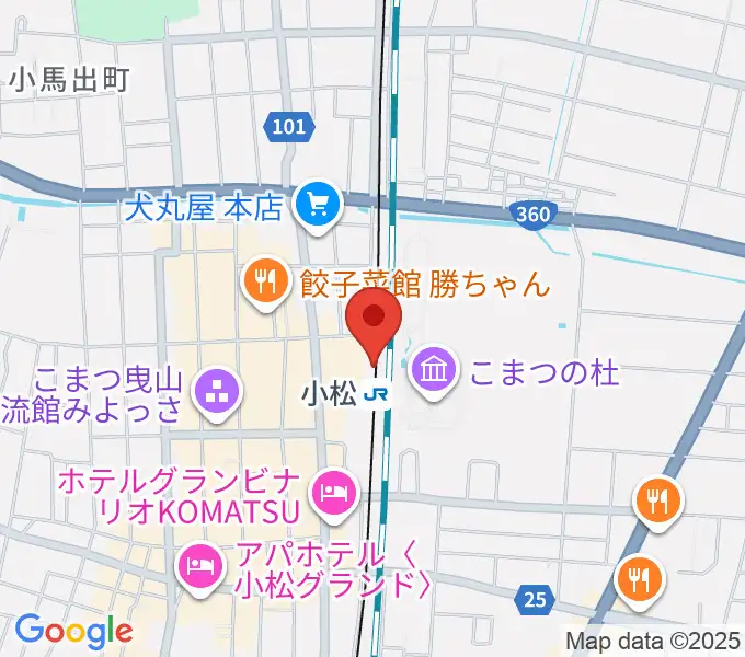 小松市民交流プラザ The MAT'Sの地図