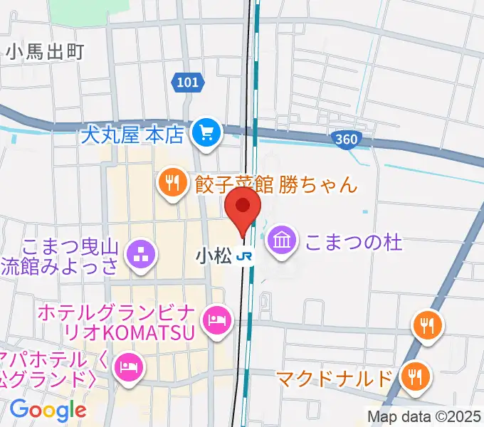 小松市民交流プラザ The MAT'Sの地図