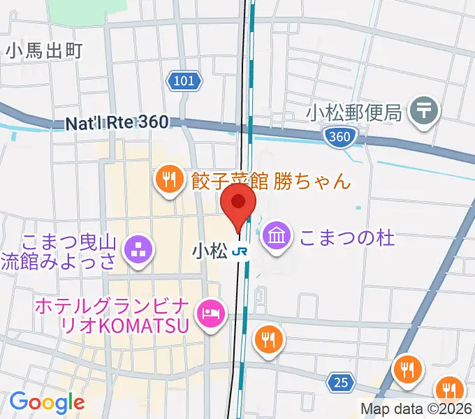 小松市民交流プラザ The MAT'Sの地図