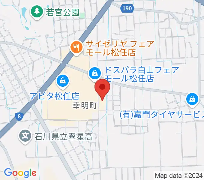 ライブスポット夕焼けの地図