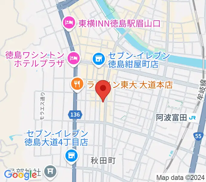 徳島SWINGの地図