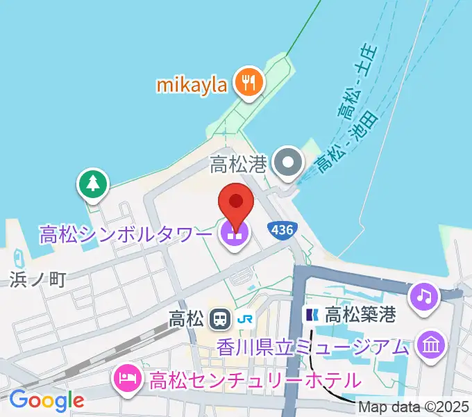 サンポートホール高松の地図