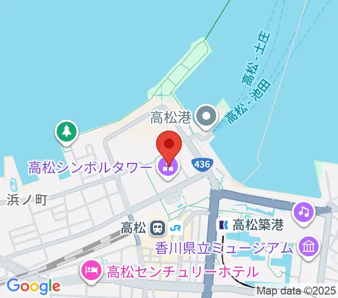 サンポートホール高松の地図