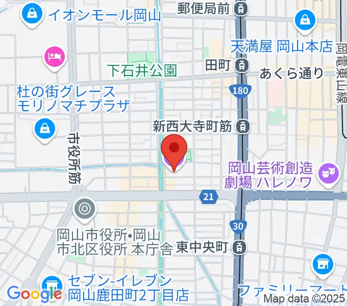 岡山クレイジーママキングダムの地図