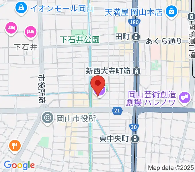 岡山クレイジーママキングダムの地図
