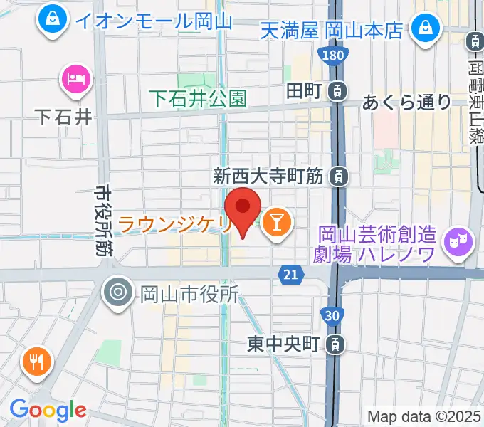 岡山クレイジーママキングダムの地図