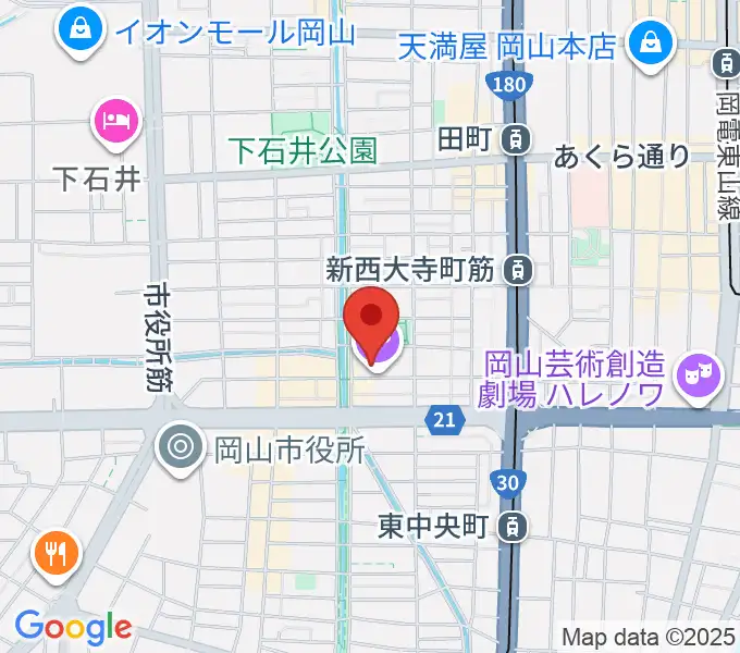 岡山クレイジーママキングダムの地図