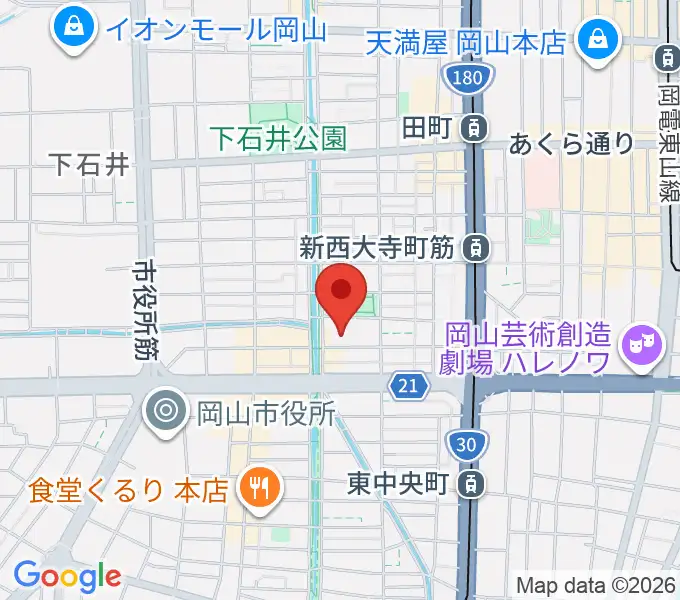 岡山クレイジーママキングダムの地図