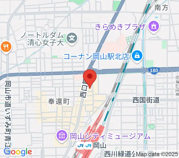 オルガホールの地図