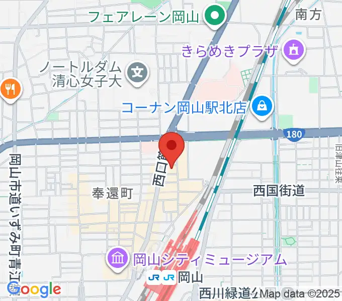 オルガホールの地図