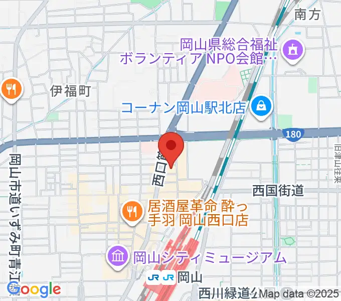 オルガホールの地図