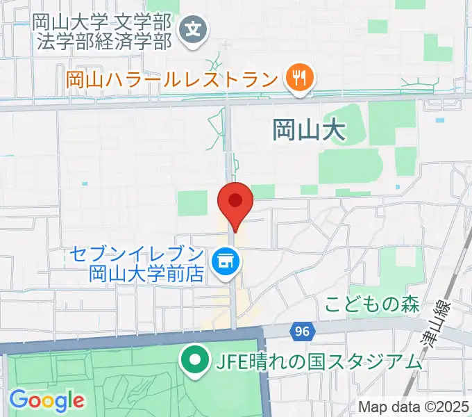 岡山ペパーランドの地図