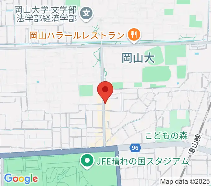 岡山ペパーランドの地図