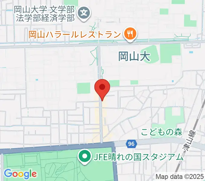 岡山ペパーランドの地図