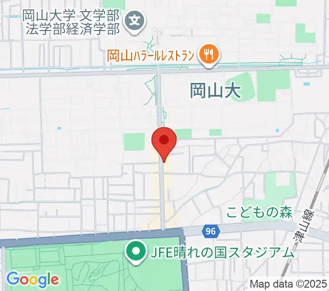 岡山ペパーランドの地図