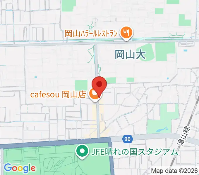岡山ペパーランドの地図
