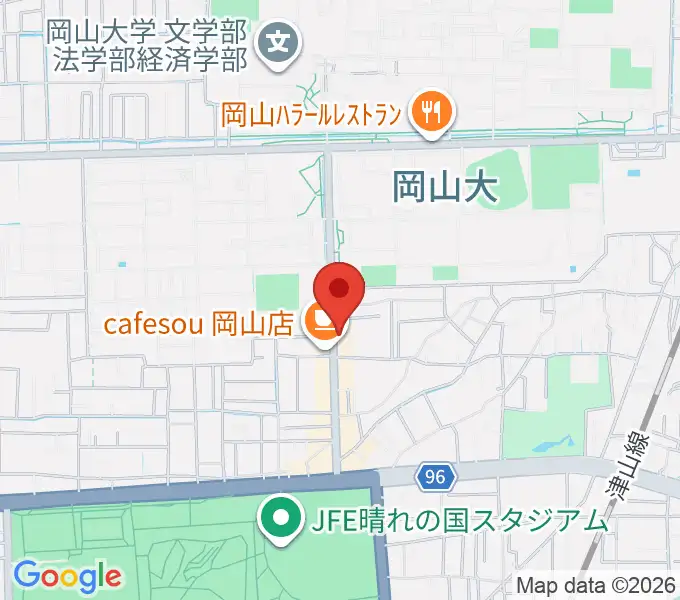 岡山ペパーランドの地図