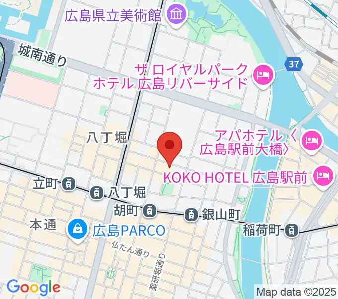 広島CAVE-BEの地図