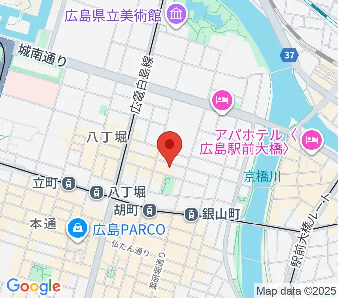 広島CAVE-BEの地図