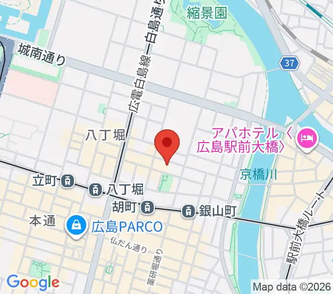 広島CAVE-BEの地図