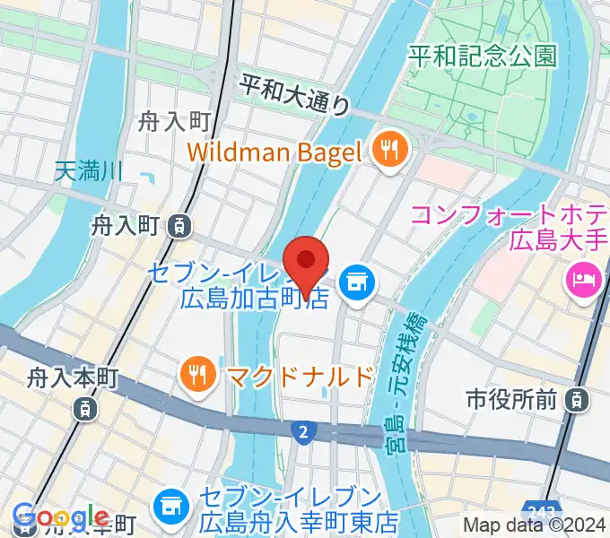 広島JMSアステールプラザの地図