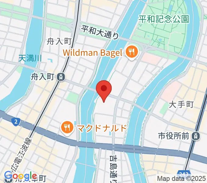 広島JMSアステールプラザの地図