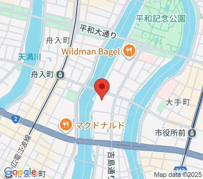 広島JMSアステールプラザの地図