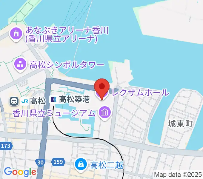 香川レクザムホールの地図