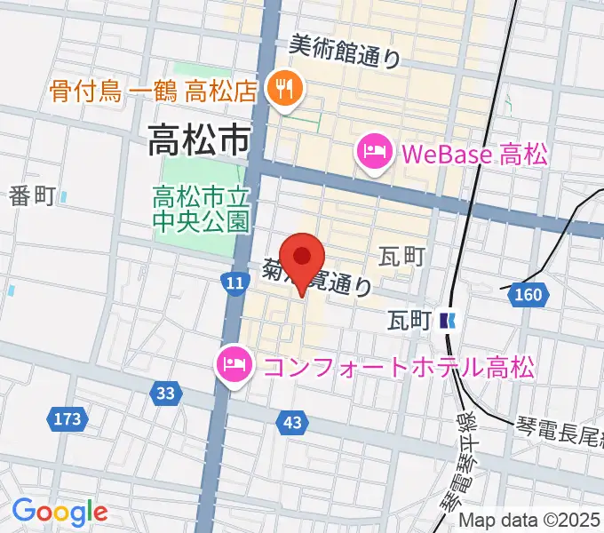 高松オリーブホールの地図