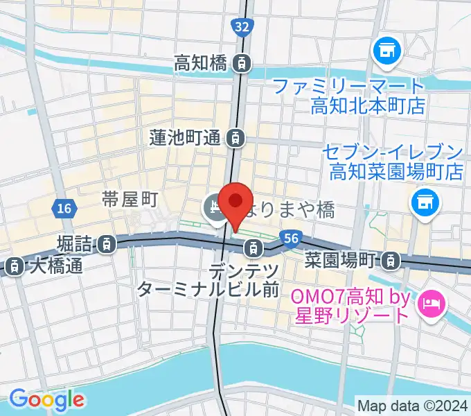 高知クロスポイントの地図