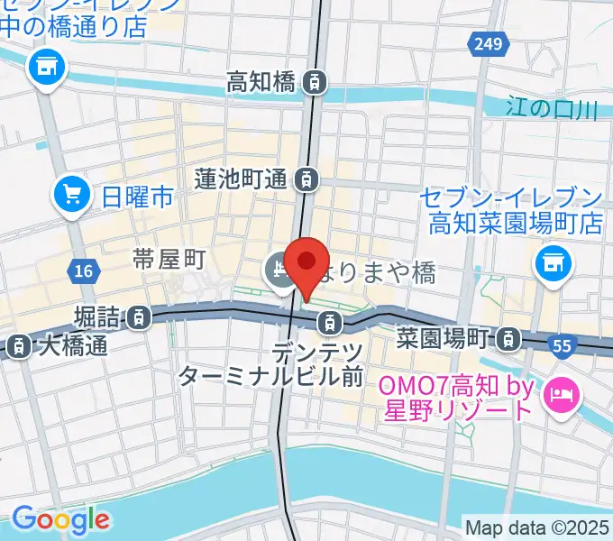 高知クロスポイントの地図