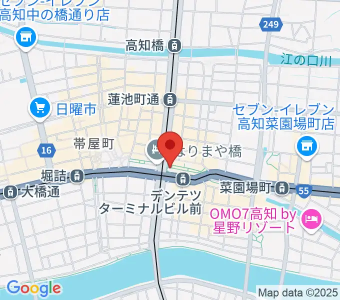 高知クロスポイントの地図