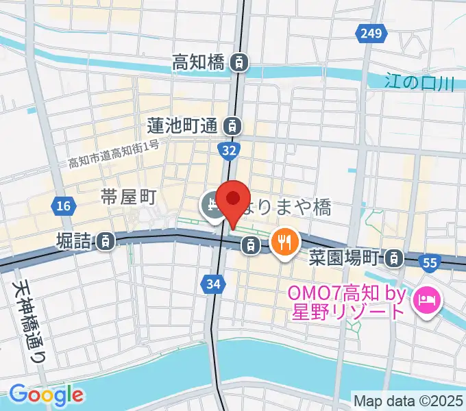 高知クロスポイントの地図