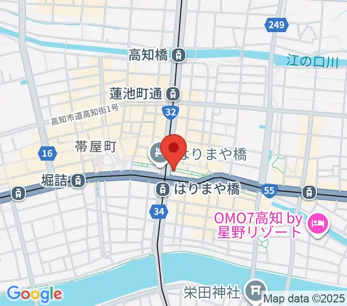 高知クロスポイントの地図