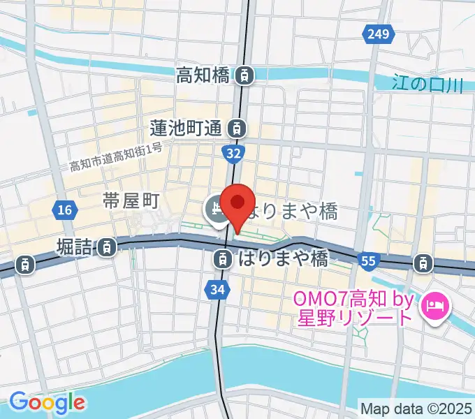 高知クロスポイントの地図