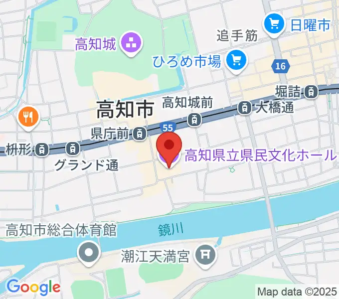 高知県立県民文化ホールの地図