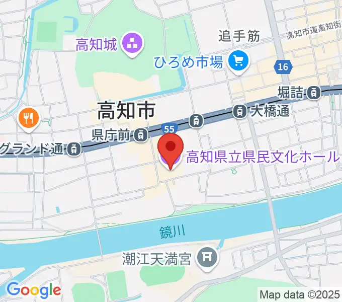 高知県立県民文化ホールの地図