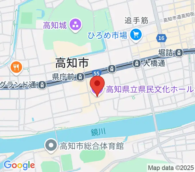 高知県立県民文化ホールの地図