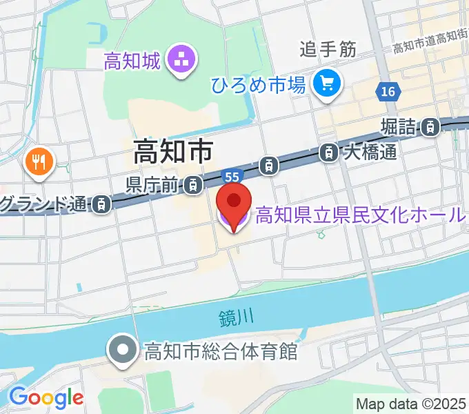 高知県立県民文化ホールの地図
