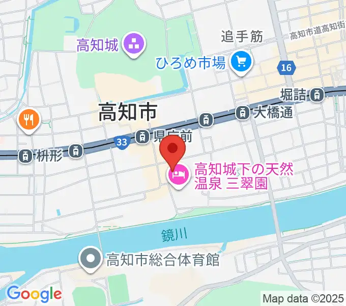新来島高知重工ホールの地図