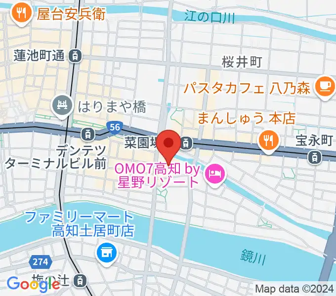 高知市文化プラザ かるぽーとの地図