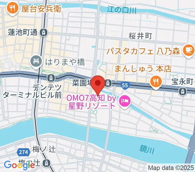 高知市文化プラザ かるぽーとの地図
