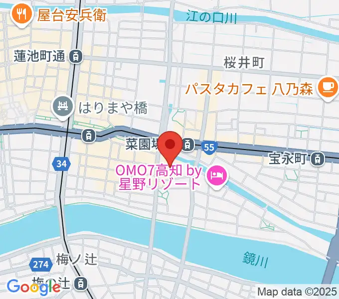 高知市文化プラザ かるぽーとの地図
