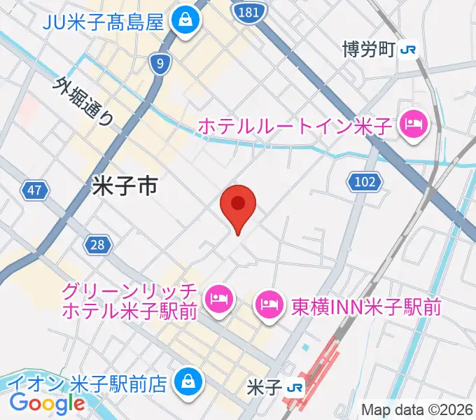 米子アズティックラフズの地図