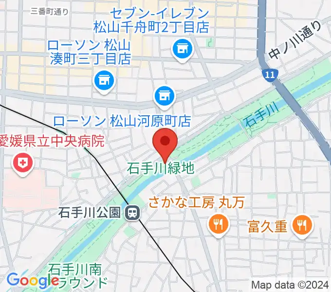 松山サロンキティの地図