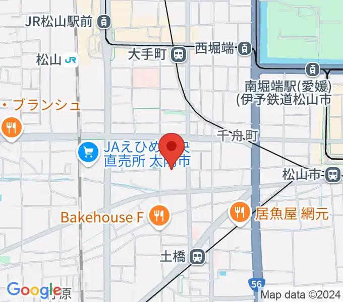 松山市総合コミュニティセンターの地図