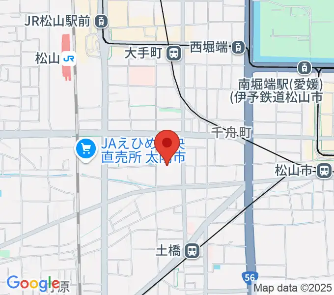 松山市総合コミュニティセンターの地図