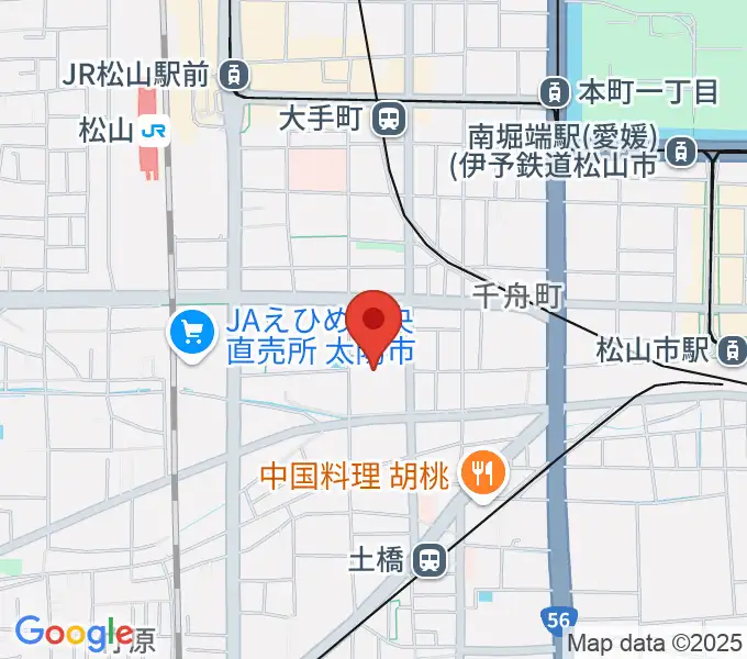 松山市総合コミュニティセンターの地図