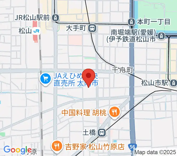 松山市総合コミュニティセンターの地図