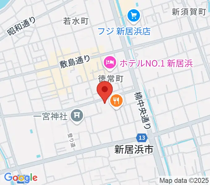 新居浜市市民文化センターの地図